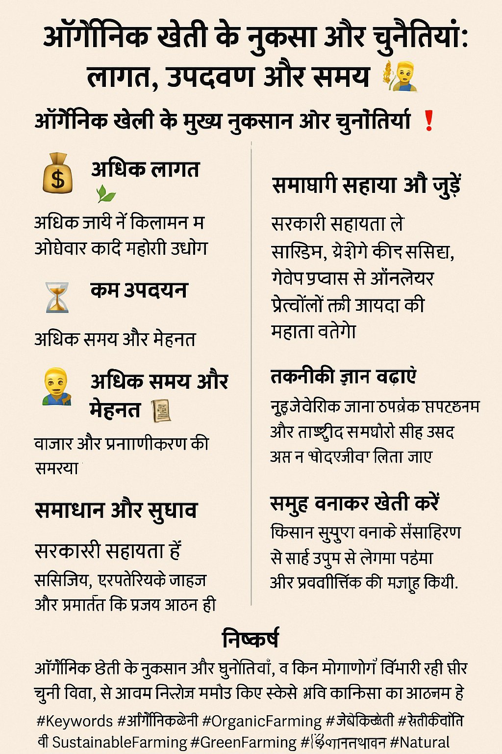 ऑर्गेनिक खेती के नुकसान और चुनौतियाँ 🌱 1 image 0fb56517550aa1c3348ace2bfa7d46ce