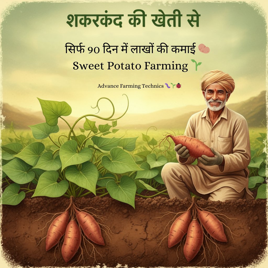 शकरकंद की खेती से सिर्फ 90 दिन में लाखों की कमाई 🍠💰 Sweet Potato Farming 1 image a49307d491331b922afa26c99cb2caeb