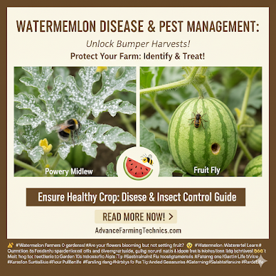 तरबूज के रोगों और कीटों का इलाज: फसल को सूखने से बचाएं | Watermelon Disease Control 1 1000000187