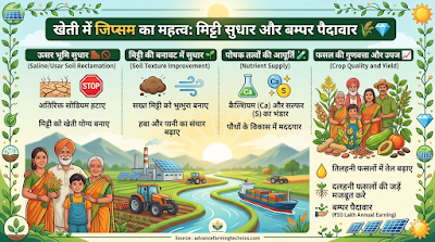 खेती में जिप्सम के फायदे: ऊसर जमीन को सुधारें और फसलों की पैदावार बढ़ाएं | Advance Farming 🌾💎 1 1000045725