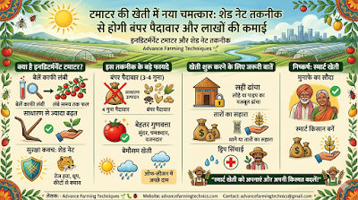 टमाटर की उन्नत खेती: शेड नेट तकनीक से बढ़ाएं 4 गुना पैदावार और मुनाफा | Advance Farming Techniques 🌱 1 1000053679