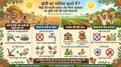 मिट्टी और पानी की सेहत पर संकट: फसल विविधीकरण के लिए सरकार का 103 करोड़ का बजट | Advance Farming Techniques 🌱 1 344663