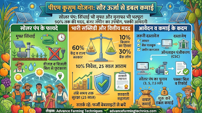 पीएम कुसुम योजना 2026: सौर ऊर्जा से होगी डबल कमाई, सोलर पंप पर पाएं 90% तक की मदद | Advance Farming Techniques ☀️💰 1 345367
