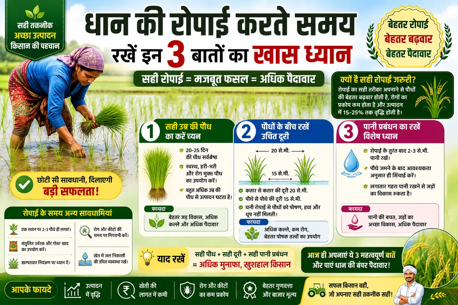 धान की रोपाई में न करें ये 3 गलतियां, वरना होगा नुकसान 🌱 4 423887