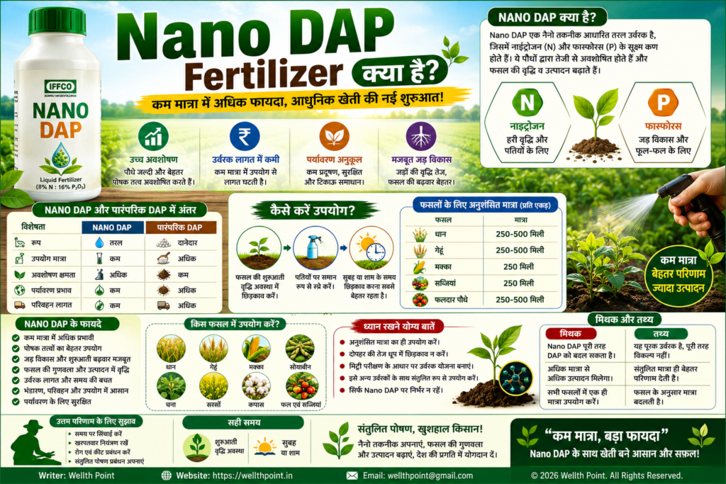 Nano DAP Fertilizer क्या है? उपयोग, फायदे और DAP से अंतर
